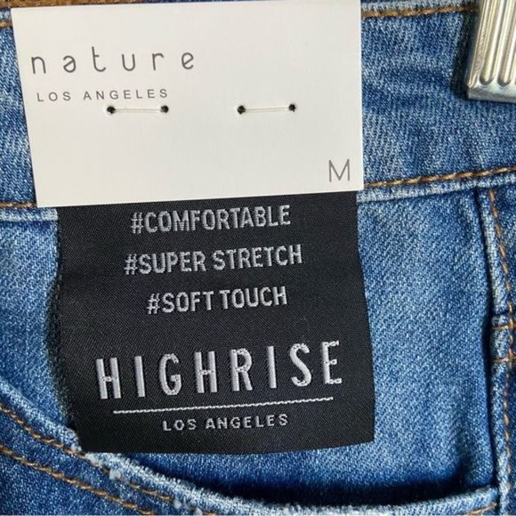 Nature High Rise Denim Shorts - Picture 6 of 9